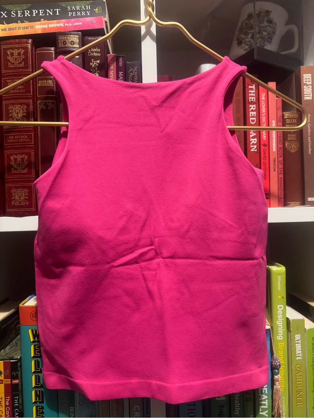 Free People Hot Pink High-Neck Sleeveless Tank